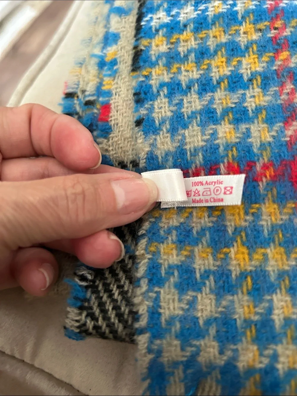Extra Large, Two-Patterned Blanket Scarf